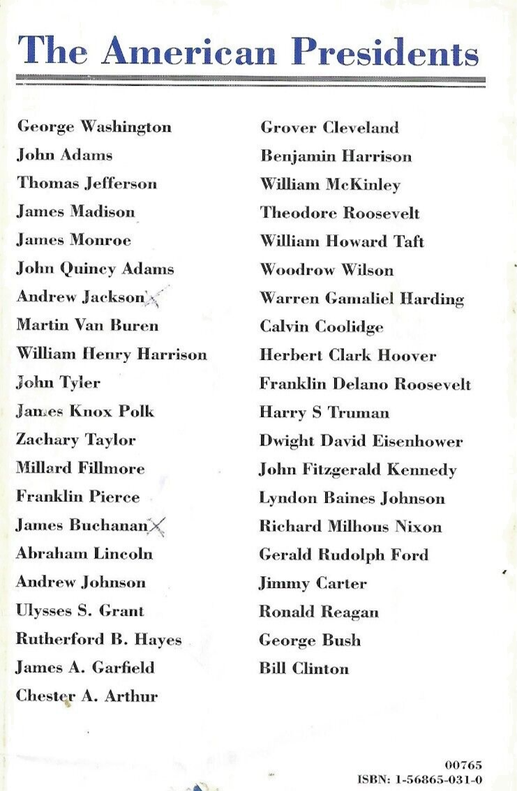 THE AMERICAN PRESIDENTS by David C Whitney 1989 H/C                          B-7