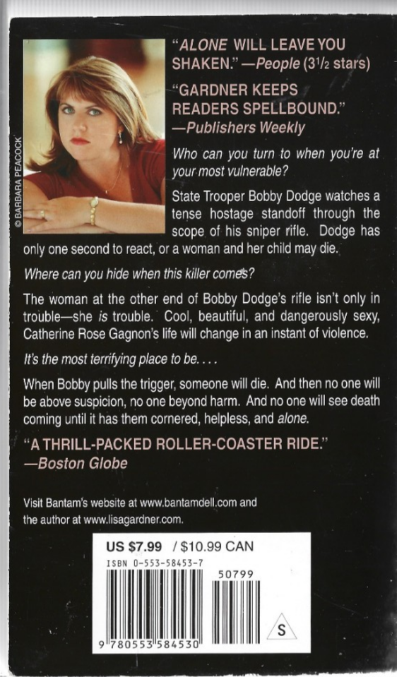 Alone by Lisa Gardner (2005, Mass Market), PB, B31