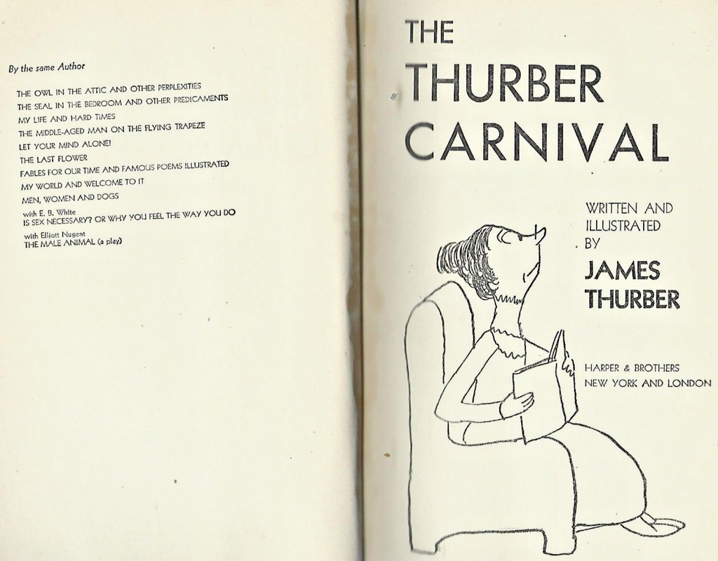 The Thurber Carnival by James Thurber 1944 HC "Very Good"                   B-11