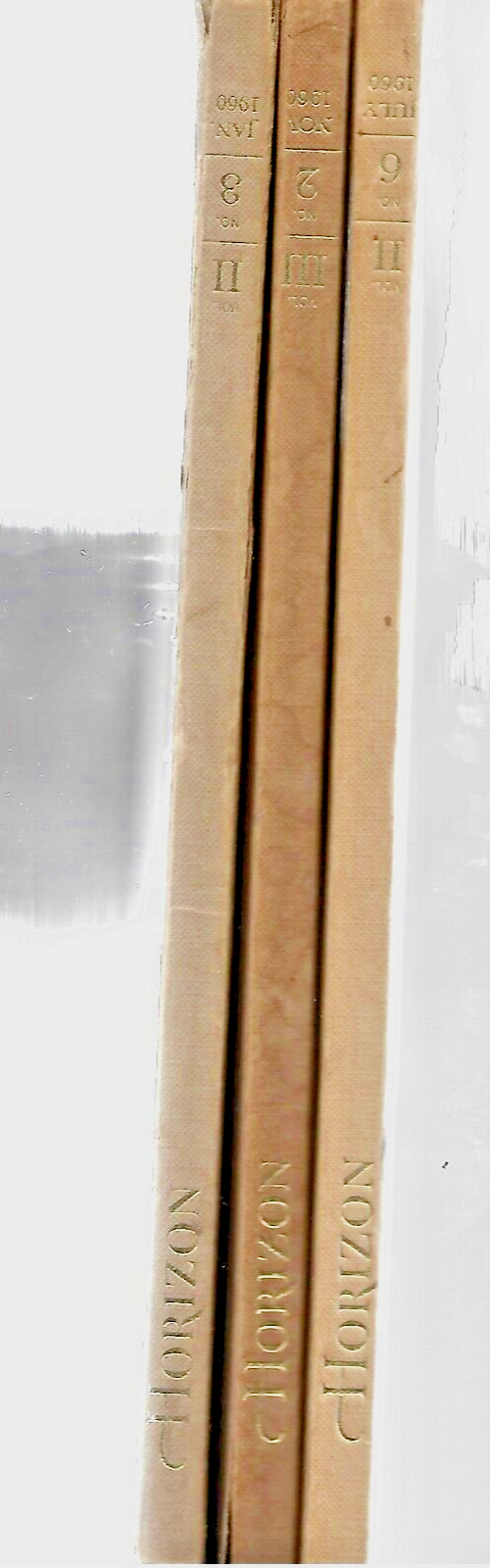 3- HORIZON HARDCVER MAGAZZINES Jan/JulY/Nov 1960  VG to Like New  B-23