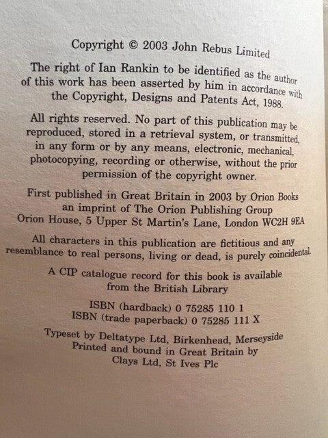 A Question of Blood  PAPERBACK                                               B-3