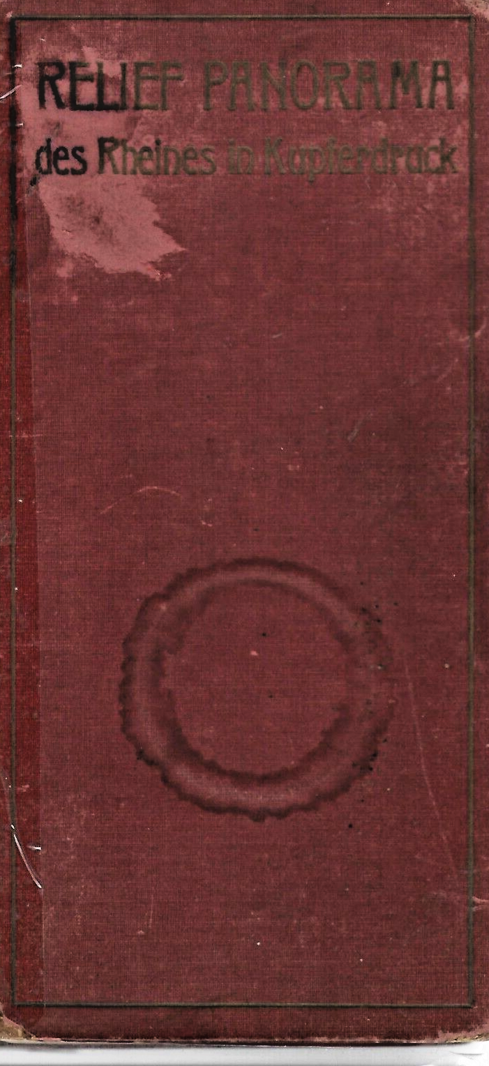 RELIEF PANORAMA  des Rhinesin Kupferdruk HC                                B-4