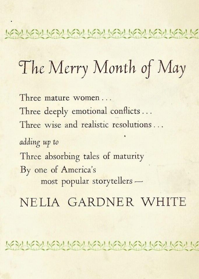 The Merry Month of May by Nefia Gardner White - Bookclub Edition 1952
