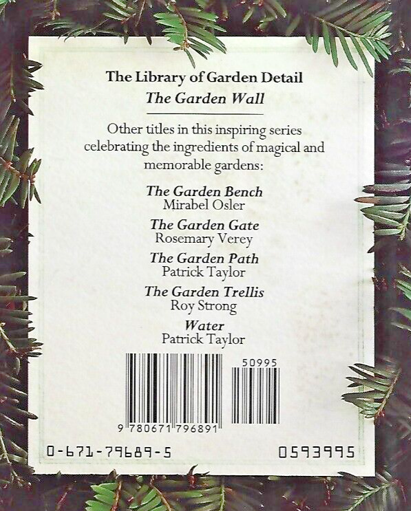 The Garden Wall 1993 1st Edition HC by Maribel Osler "MINT"                 B-29