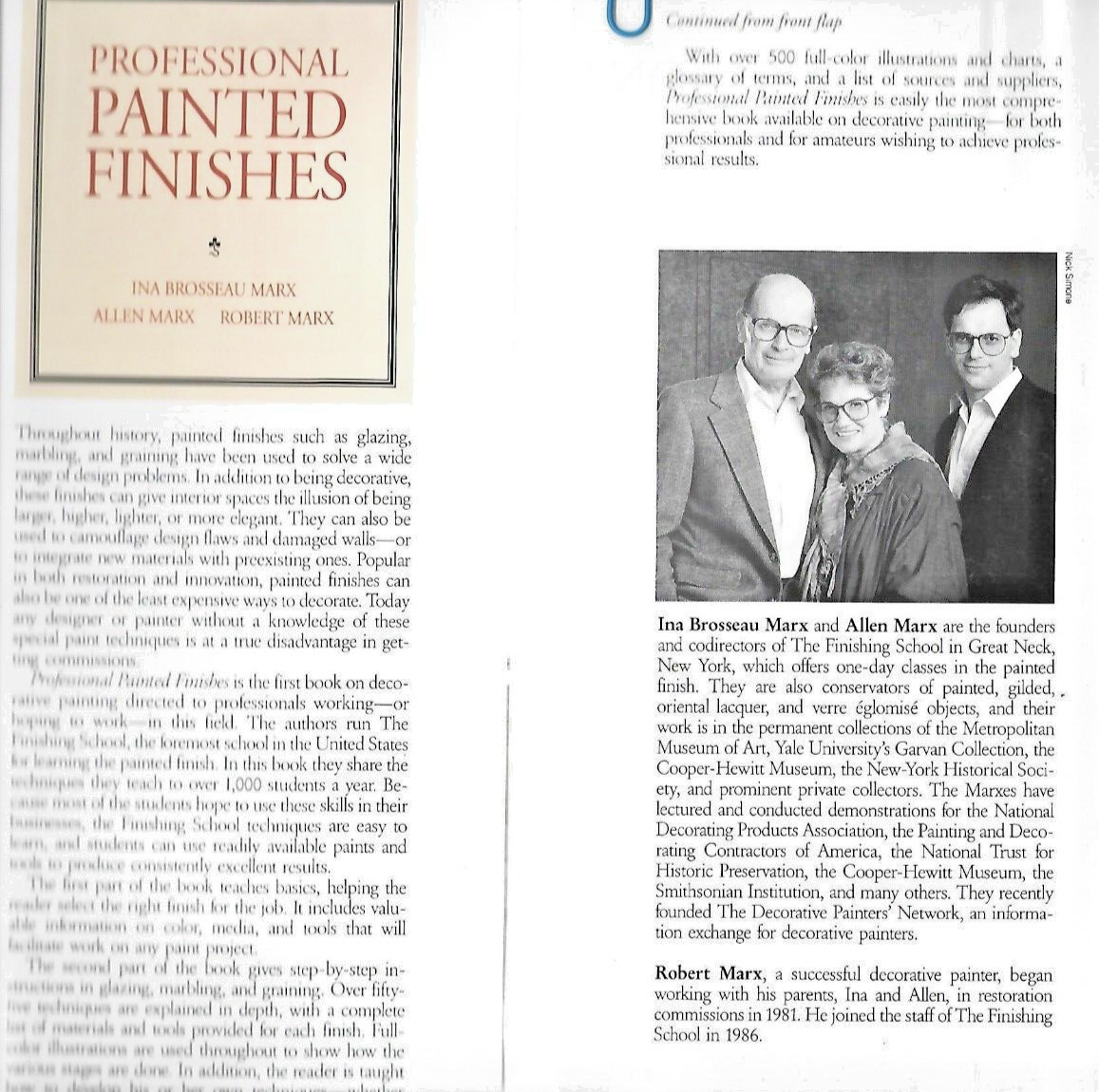 Professional Painted Finishes 1991 HC 1st Printing by Ina Marx "VG"           B6