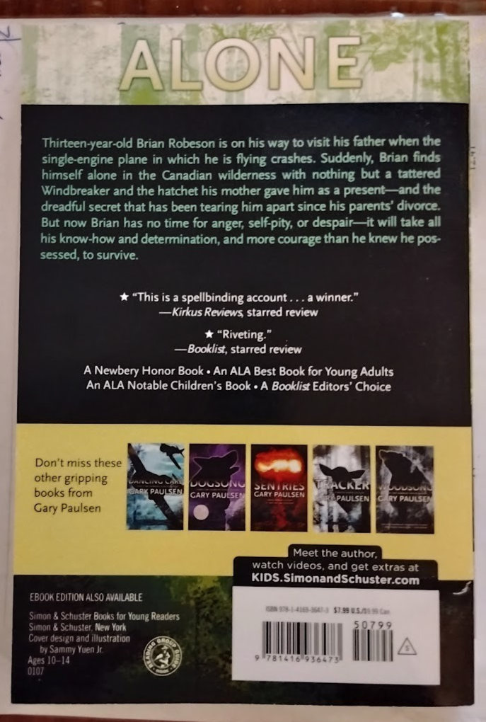 Hatchet by Gary Paulsen (1987, Trade Paperback) b33