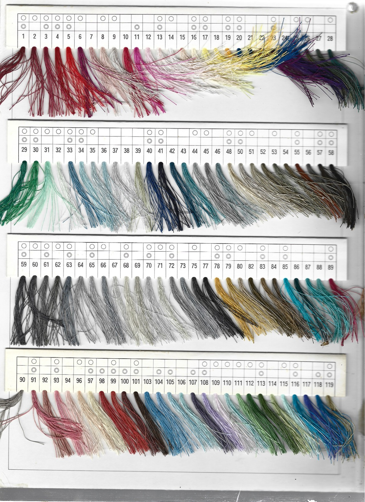 THE BEST SILK COLOR SAMPLES BY KANAGAWA SEWING THREAD,B32