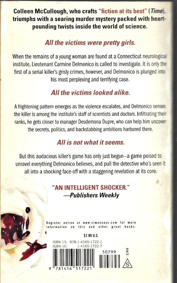 On, Off  2006 PB  by  Colleen McCullough  Good   B-32