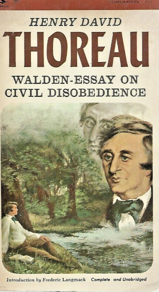 Walden-Essay on Civil Disobedience A 1965 Airmont Classis  by Thoreau    B-26