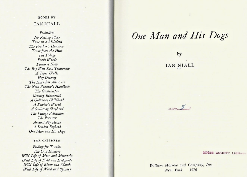 One Man And His Dogs Ian Niall 1976 H/C                                      B-6