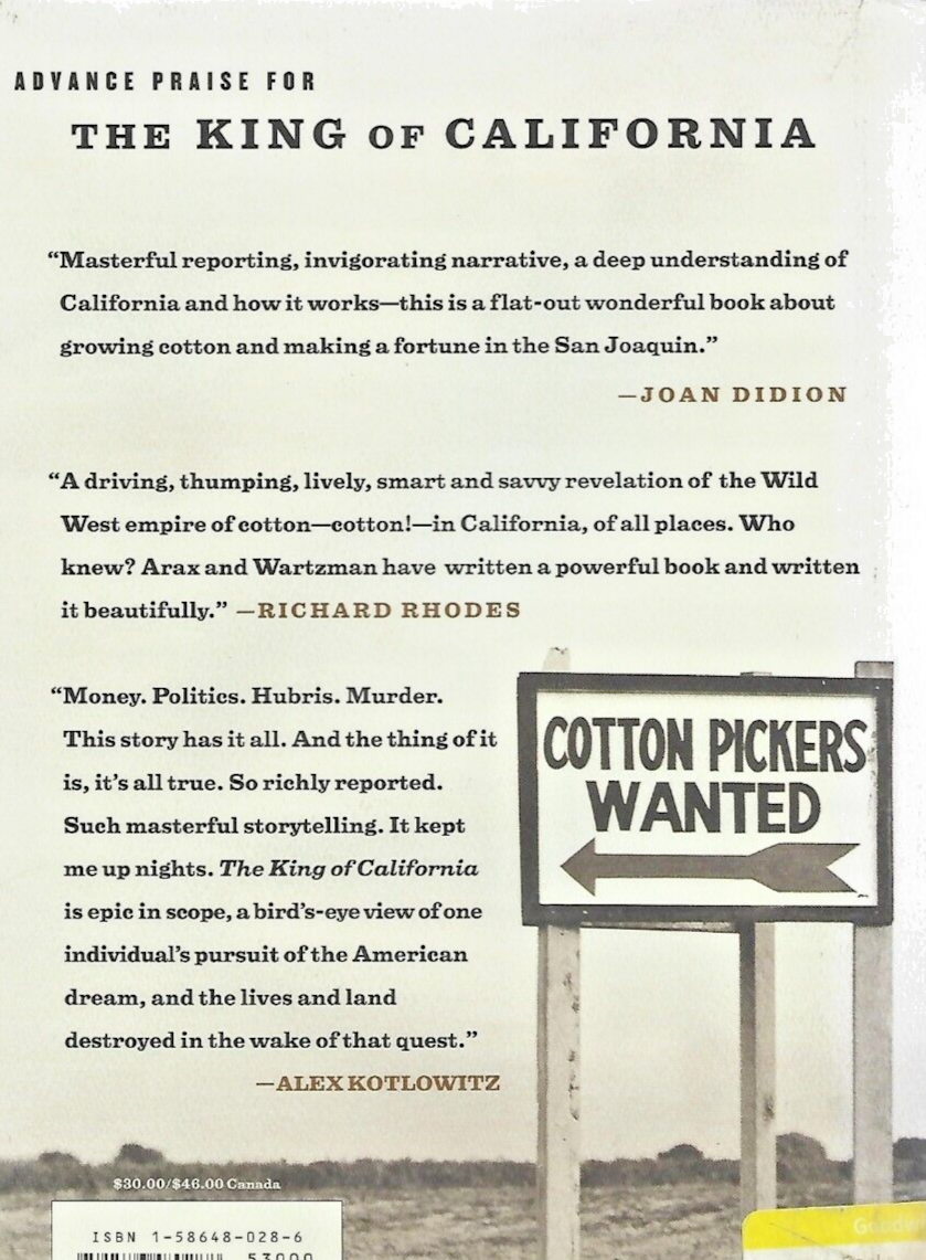 The King of California 2003 HC by M.Arax & R.Wartzman              "VG" B-27