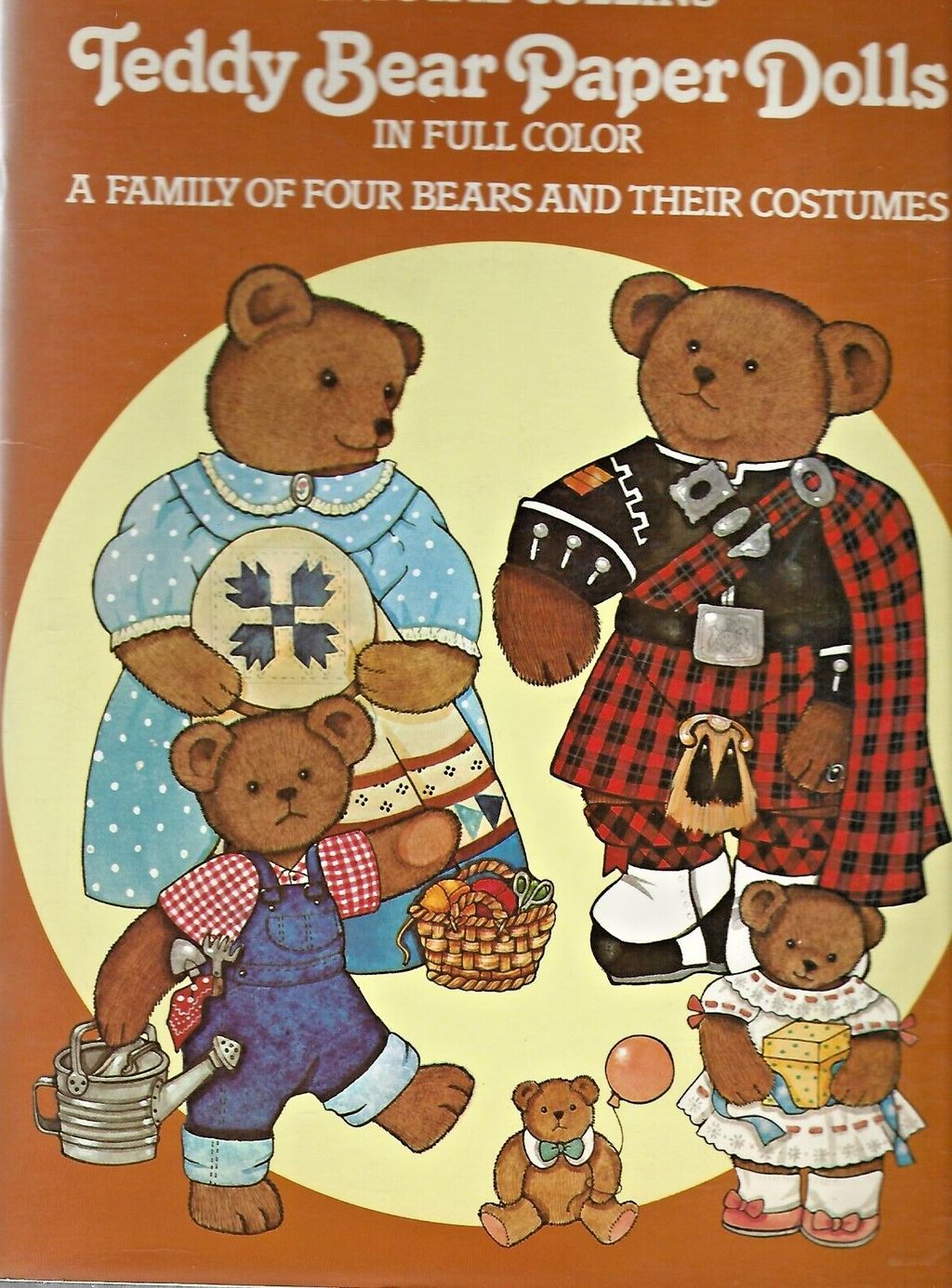 Vintage TEDDY BEAR PAPER DOLLS -  by Crystal Collins © 1983                  B-6