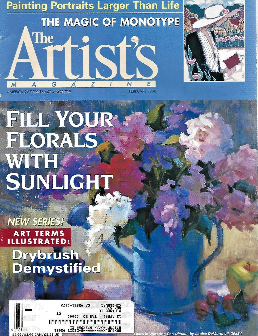 6-THE ARTIST'S MAGAZINES"  FEB 98- MARCH 98- APRIL 98- JUNE 98- AUG 98- OCT  B13