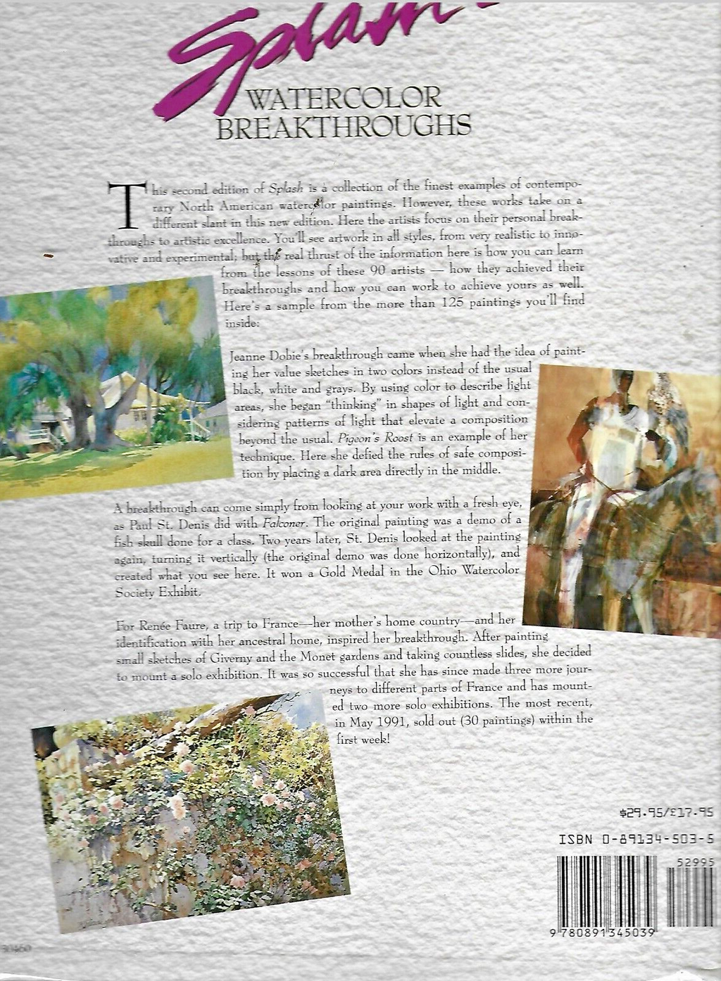 Splash 2 : Watercolor Breakthroughs by Rachel R. Wolf  1993 HC               B-2