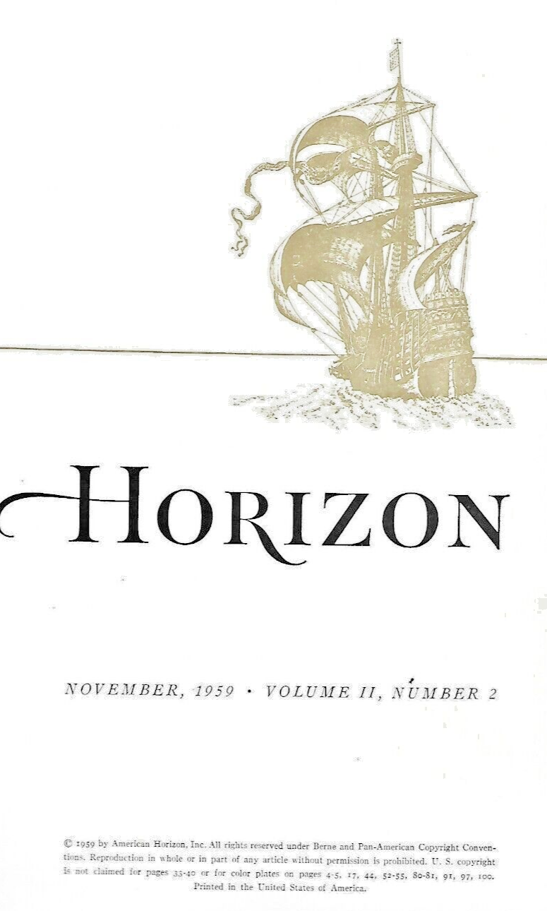 3-HORIZON MAGAZINES H/C 1959 (See Sellers Description)  VG to Like New    B-23