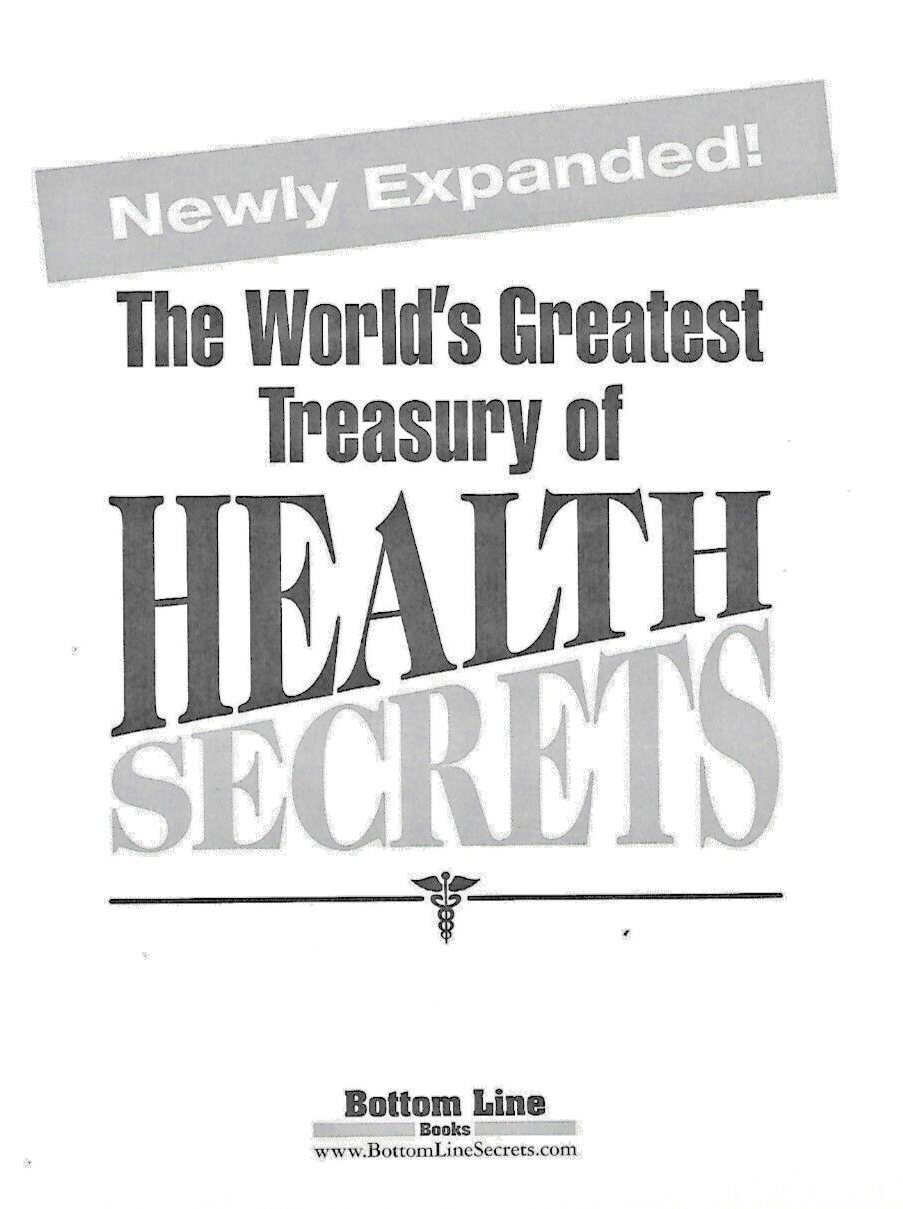 The World's Greatest Treasury of Health Secrets 2009 H/C                     B-7