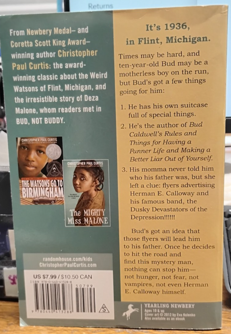 Bud, Not Buddy by Christopher Paul Curtis (1999, Pbk) b33