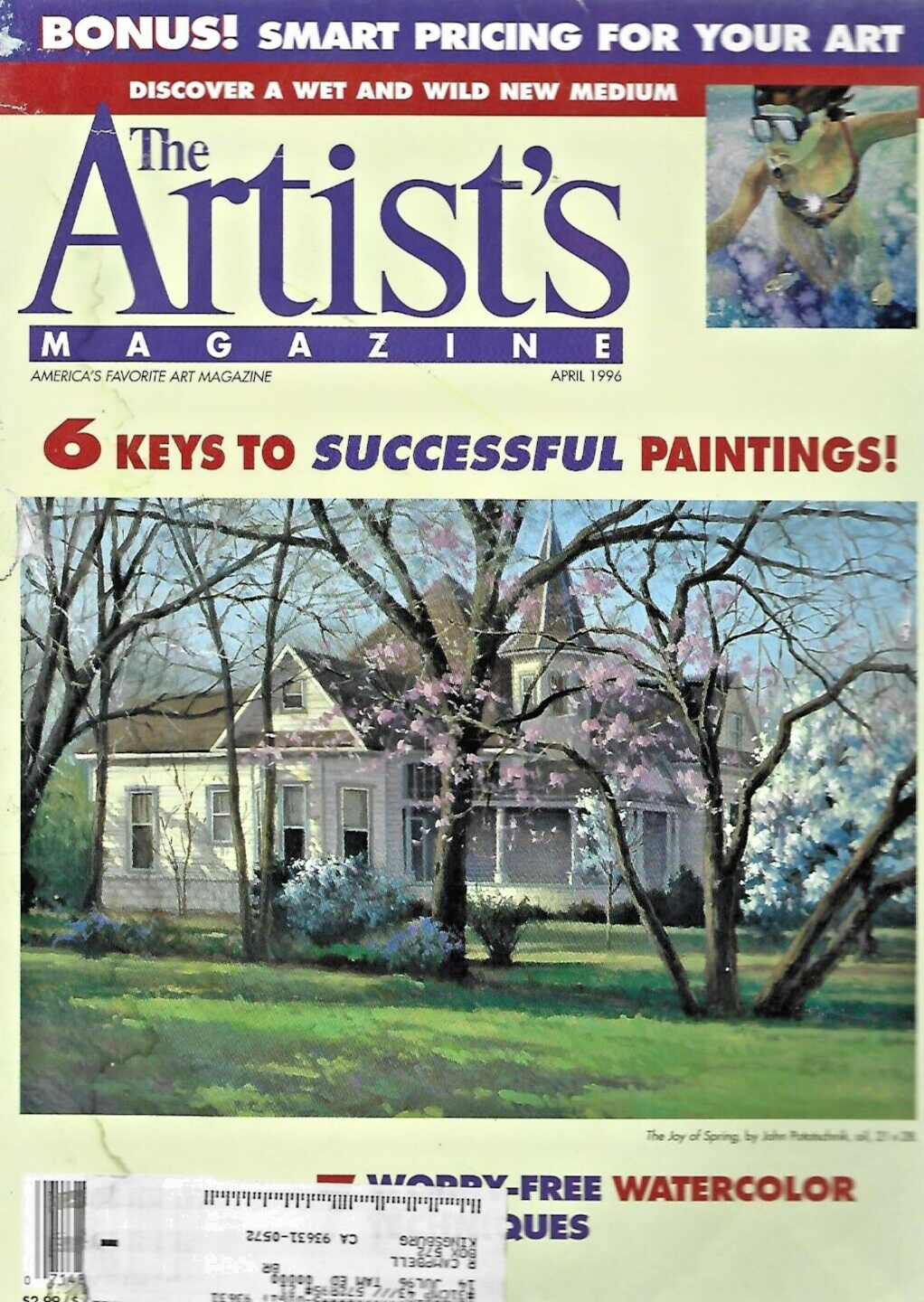 8 ARTIST'S MAGAZINES 1996 " JAN-APR-MAY-AUG-SEPT-OCT-NOV-DEC"                B13