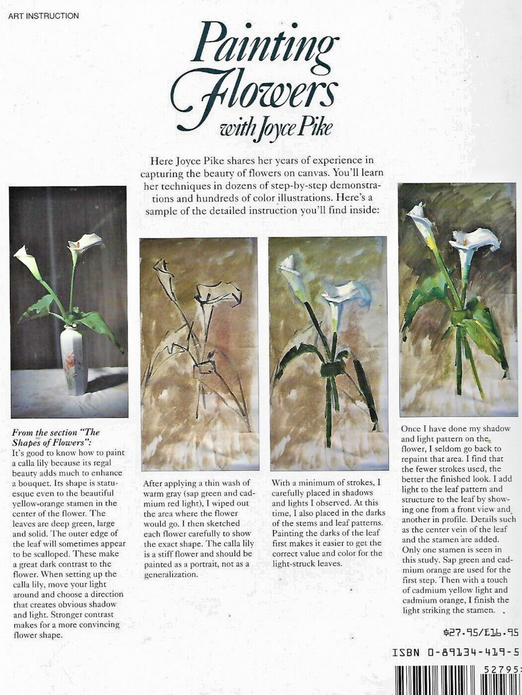 Painting Flowers with Joyce Pike 1992 HC "Mint Condition"                   B-25