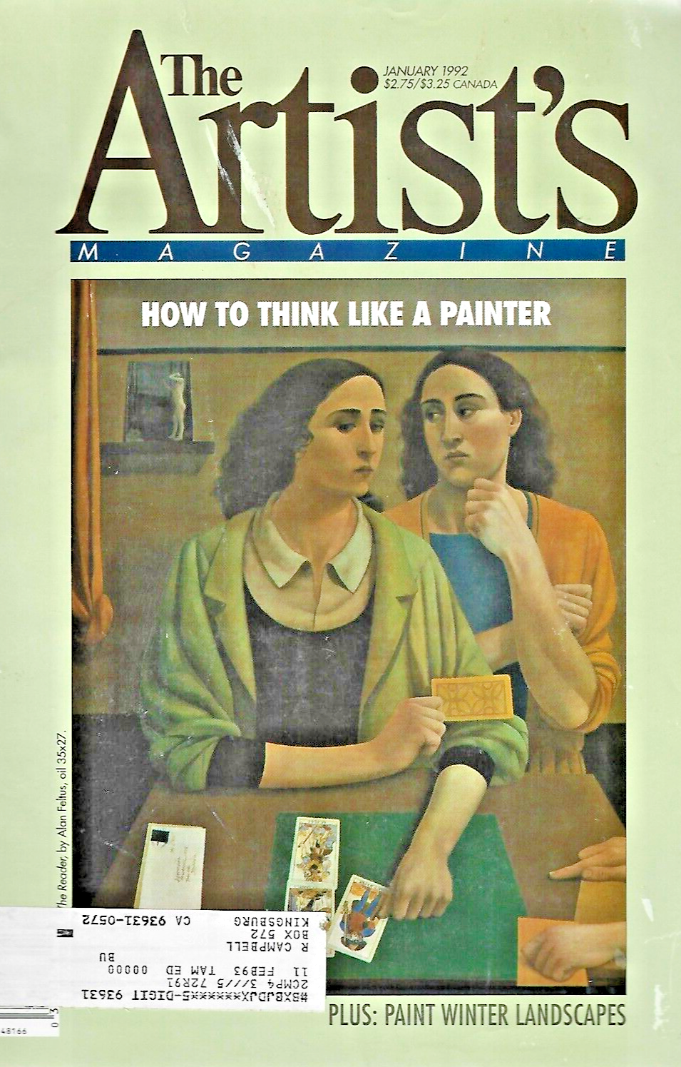 THE ARTIST'S MAGAZINE 1992 ( 12 ISSUES  JAN  THRU  DEC ) VG  B20