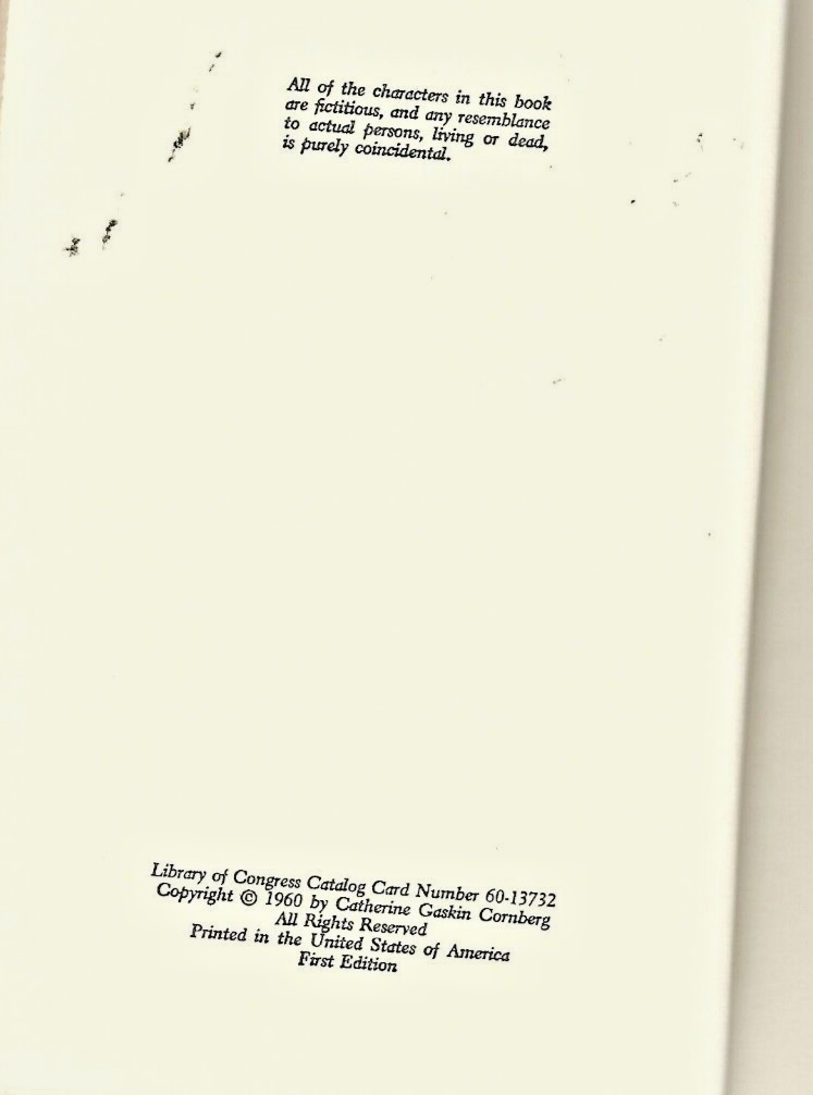 CORPORATION WIFE BY CATHERINE GASKEN, 1960  HC             B-4