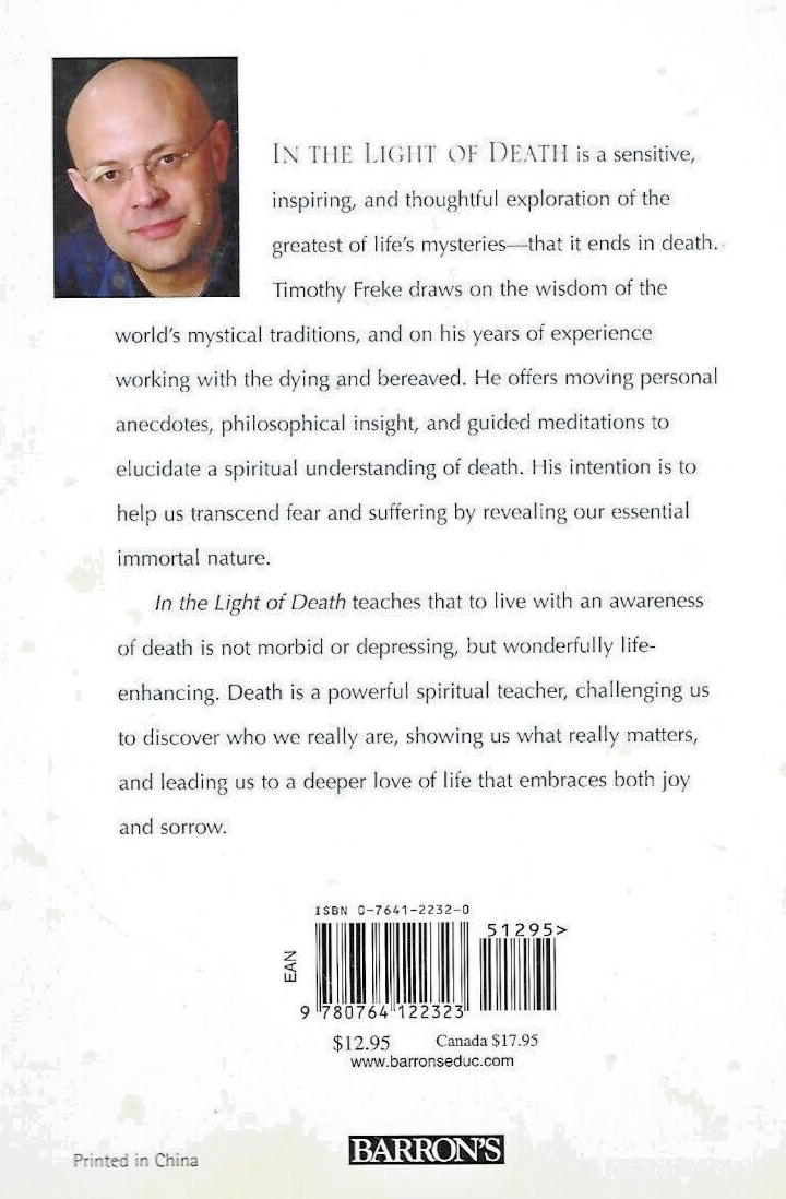 In The Light Of Death by Timothy Freke 2002 P/B VG B-17