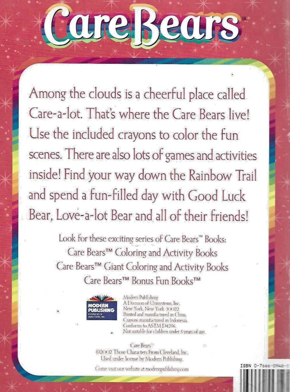 2- "RARE BOOKS" THE THREE BEARS & CARE BEARS                                B-15