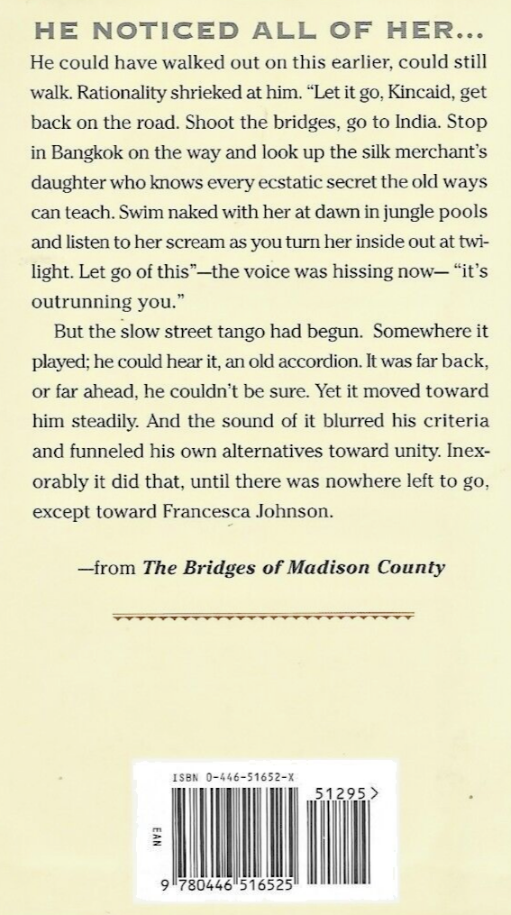 The Bridges of Madison County 1982 by R.J. Waller "Like New"                B-26