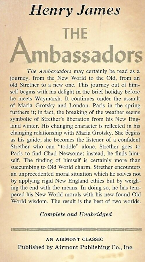 The Ambassadors 1965 Airmont Classic by Henry James "Good'                  B-26