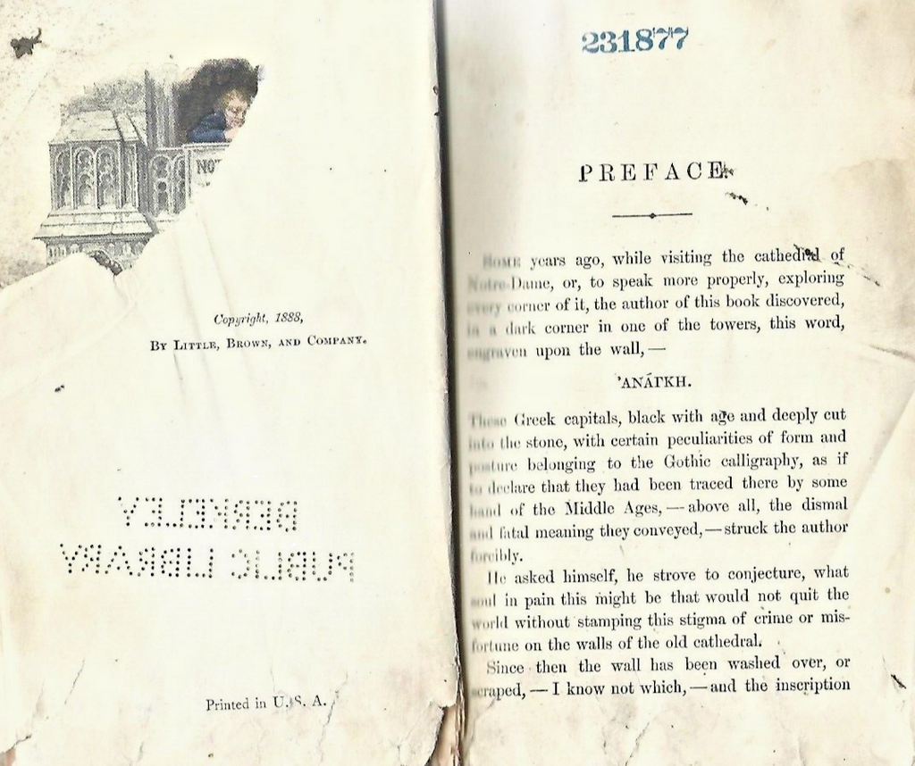 Hunchback of Notre Dame by Victor Hugo 1888 H/C                     BOX # 5