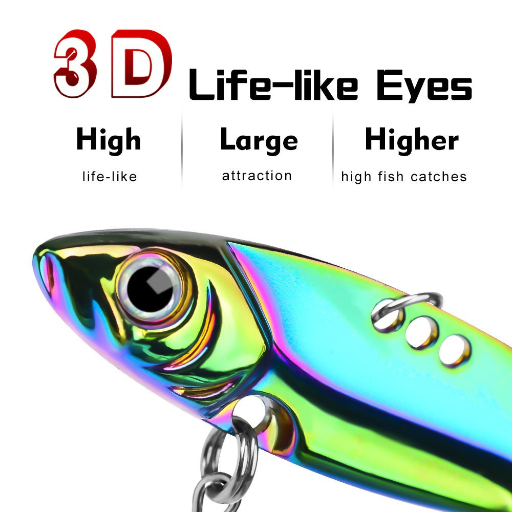3D Fishing Lures with Reflective Coating - Premium Copper Alloy & Stainless Steel Construction for Successful Catches