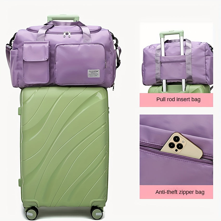 wukds Large Capacity Travel Gym Bag with Shoe Compartment & Dry-Wet Separation -