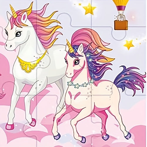 SYNARRY Unicorn Mermaid Princess magnetic puzzle,