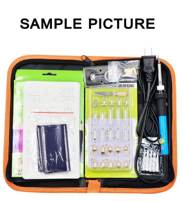 71pcs/set, Temperature regulating electric soldering iron tool, Wood Burn Tools Kit, for Carving Embossing