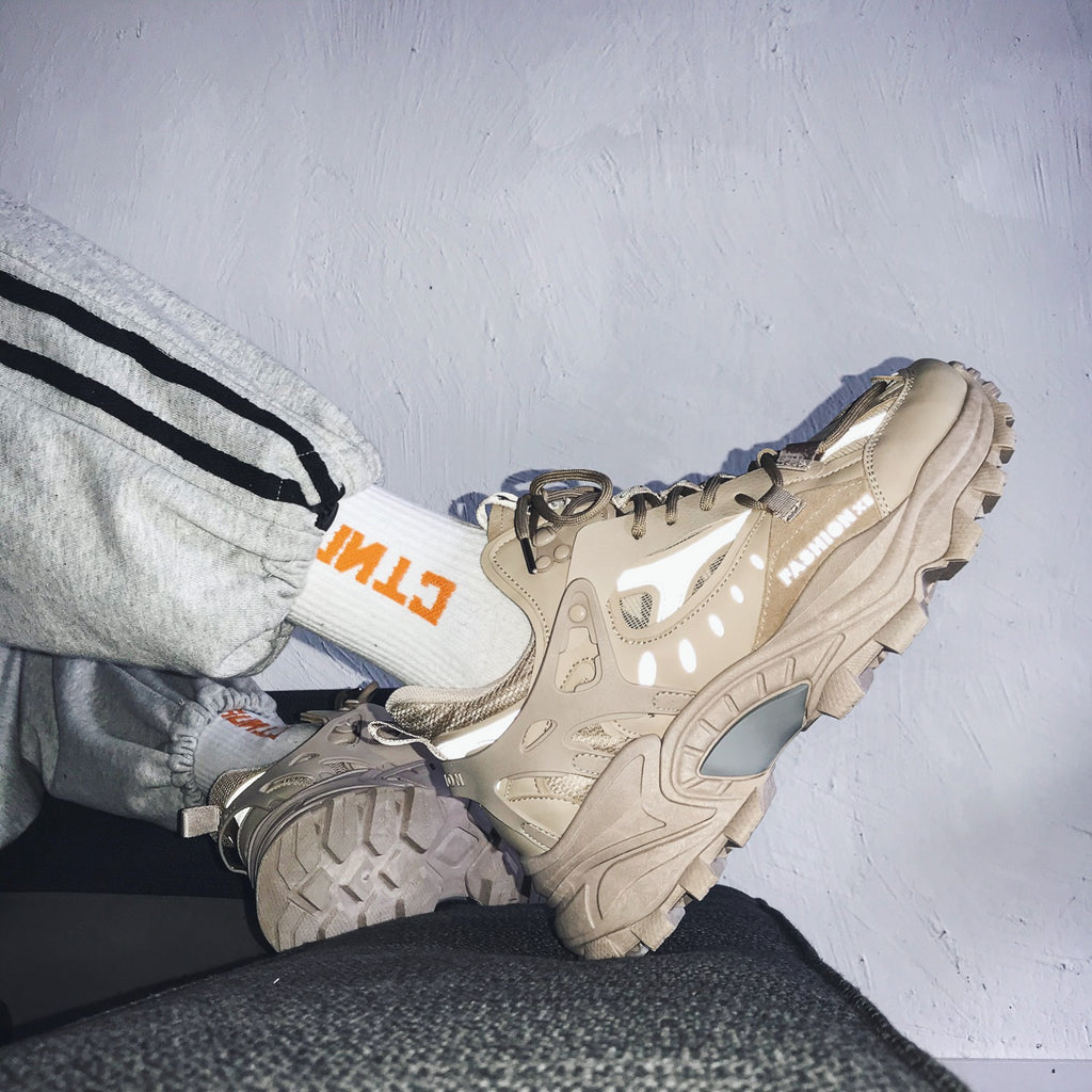 [1 Pair Men'S Cloud Pattern Sneakers] Round Toe Lace-Up  Athletic Sneakers, Sports , Breathable Fabric