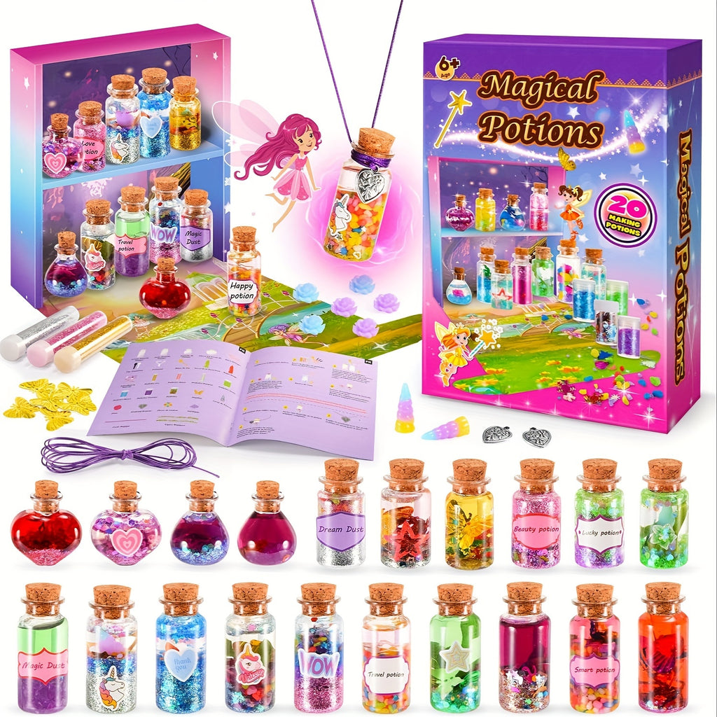 Craft Kits for Girls, 58 PC Magical Potion Kits for Kids, Fun Toys for Girls 8-12, DIY Creative Activity, Birthday Gifts for Kids Girls Ages 6 7 8 9 10-12 Year Old