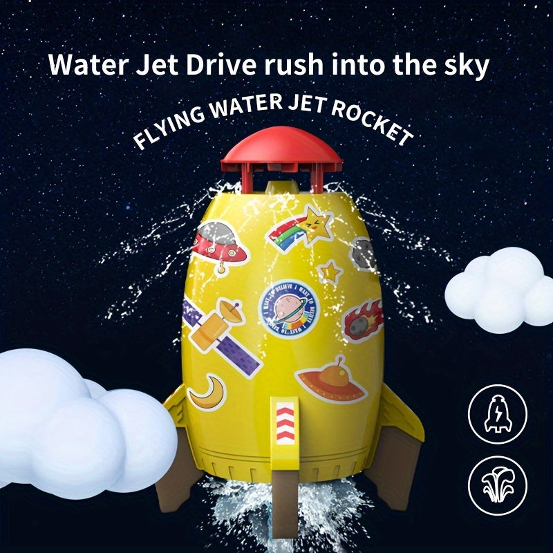 1pc, Outdoor Flying Water Jet Rocket Rotating Launch Sprinkler Watering Device Water Play Small Toys Waterer Rocket Fountain Summer Cool Toys Party Activity Toys Children's Birthday Gift