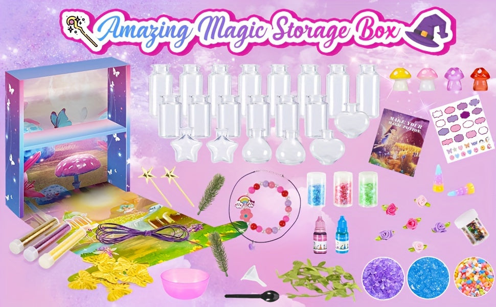 Craft Kits for Girls, 58 PC Magical Potion Kits for Kids, Fun Toys for Girls 8-12, DIY Creative Activity, Birthday Gifts for Kids Girls Ages 6 7 8 9 10-12 Year Old