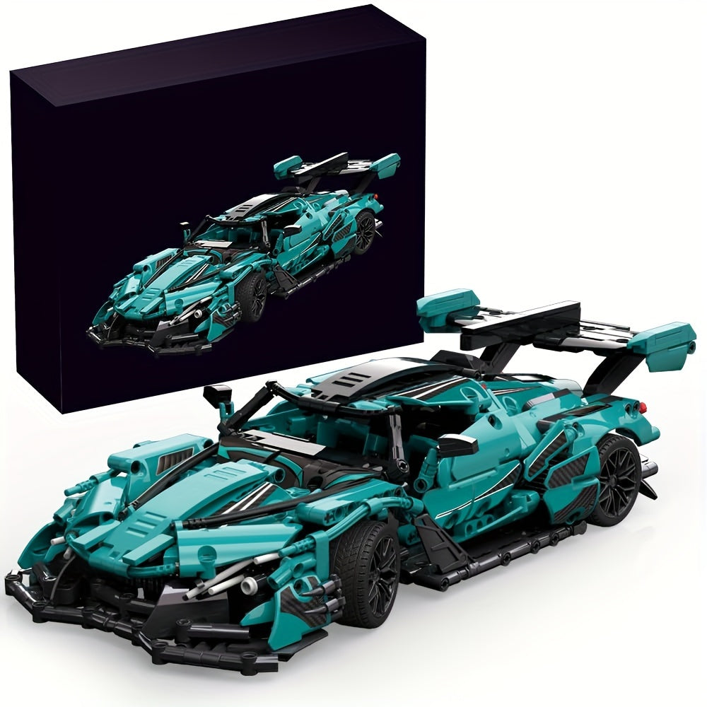 Sports Car Building Blocks Toys Adults Kits, Adults Challenging Racing Car Building Blocks Kit, 1:14 1391 Pieces Car Model Building Set DIY Toys