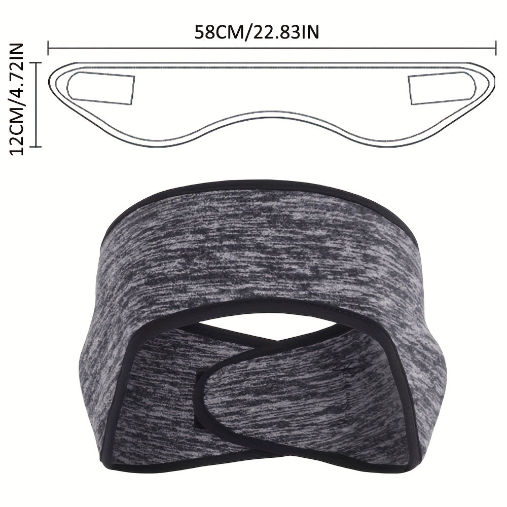 Winter Fleece Headband, Sport Earmuffs, Windproof Stretchy Ear Covers,