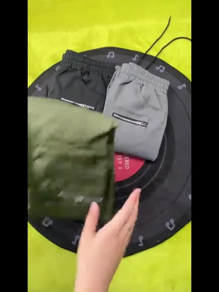 Plus Size Men's Solid Cargo Pants For Spring Fall, Outdoor Sports Pants For Males