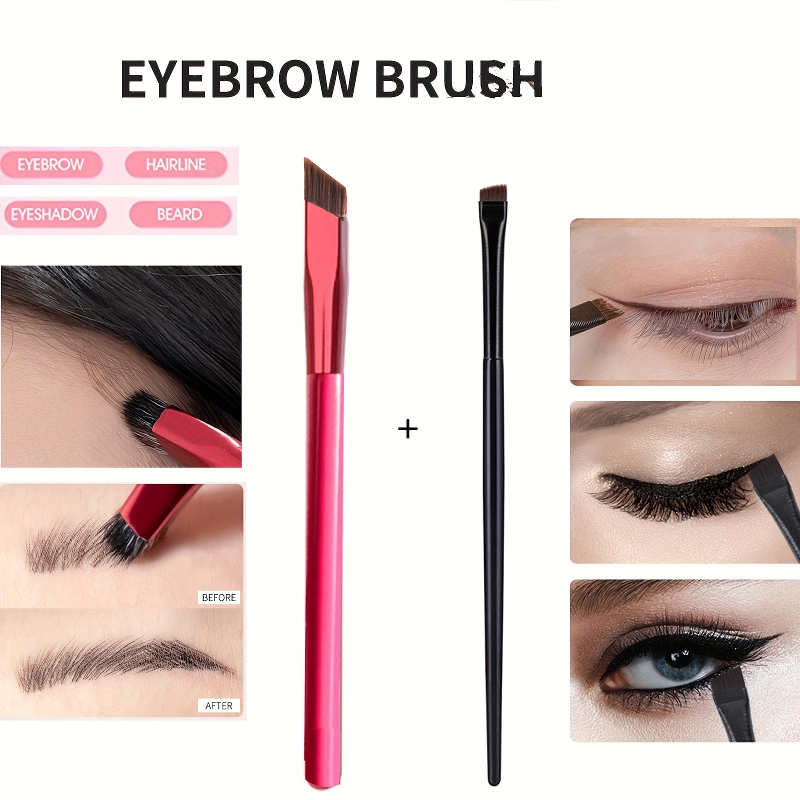 Wild Eyebrow Brush Square Stereoscopic Painting Hairline Eyebrow Paste Artifact Eyebrow Brush Brow Makeup Brushes