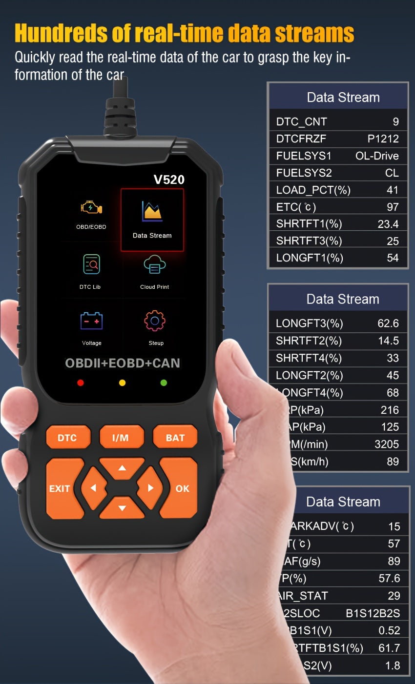 V520 Professional OBD2 Scanner Heavy-Duty Code Reader