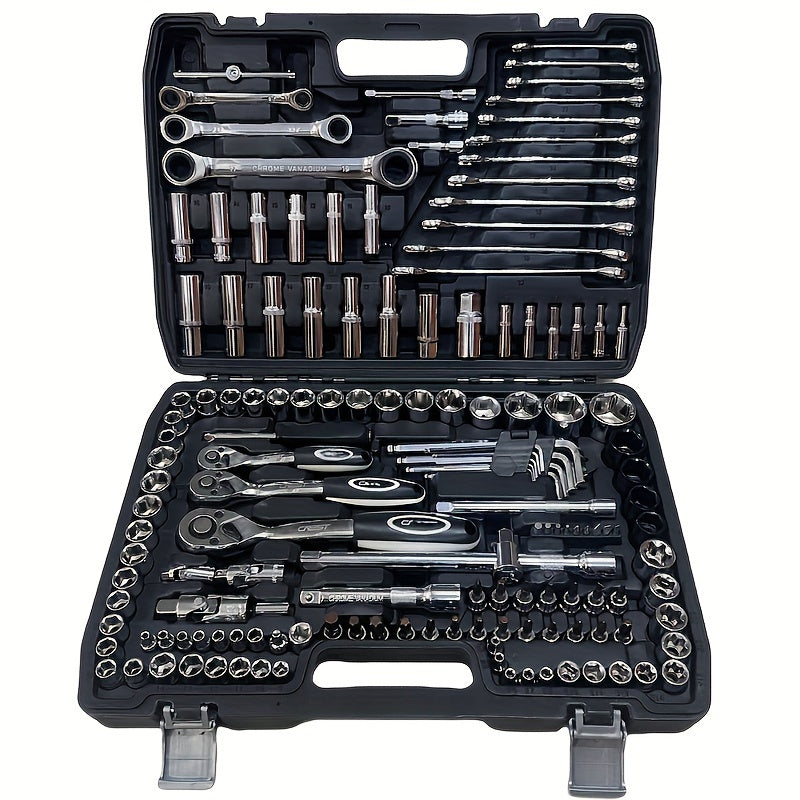 150-Piece & 46-Piece Mechanical Tool Set, Durable Metal Socket & Ratchet Wrenches,