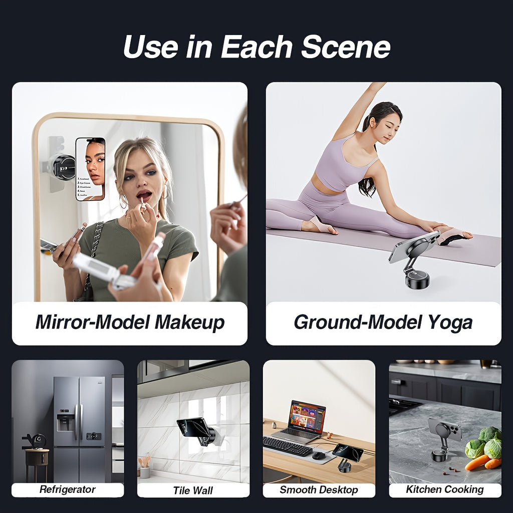 Car Mount Phone Holder For Vehicle, Vacuum Suction Design,