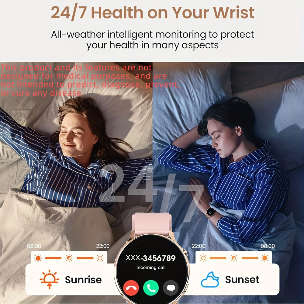 Smartwatch with Wireless Call/Dial, Female Functions, Sleep, 19 Sports Modes, Music Player, Pedometer - Perfect Birthday Gift for Men & Women, Christmas, Halloween, Smartwatches For Android & Ios