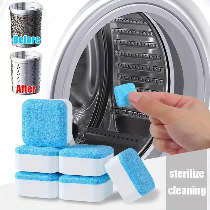 12pcs, Washing Machine Slot Cleaner, Washing Machine Cleaning Effervescent Tablets, Strong Descaling Deodorant Effervescent Tablets, Effervescent Cleaning Tablets To Remove Stains, Cleaning Supplies