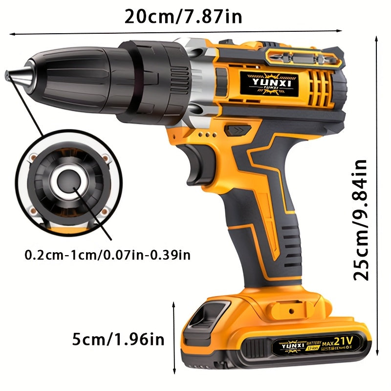 21V Cordless Drill Set Impact Drill with Battery And Quick Charger