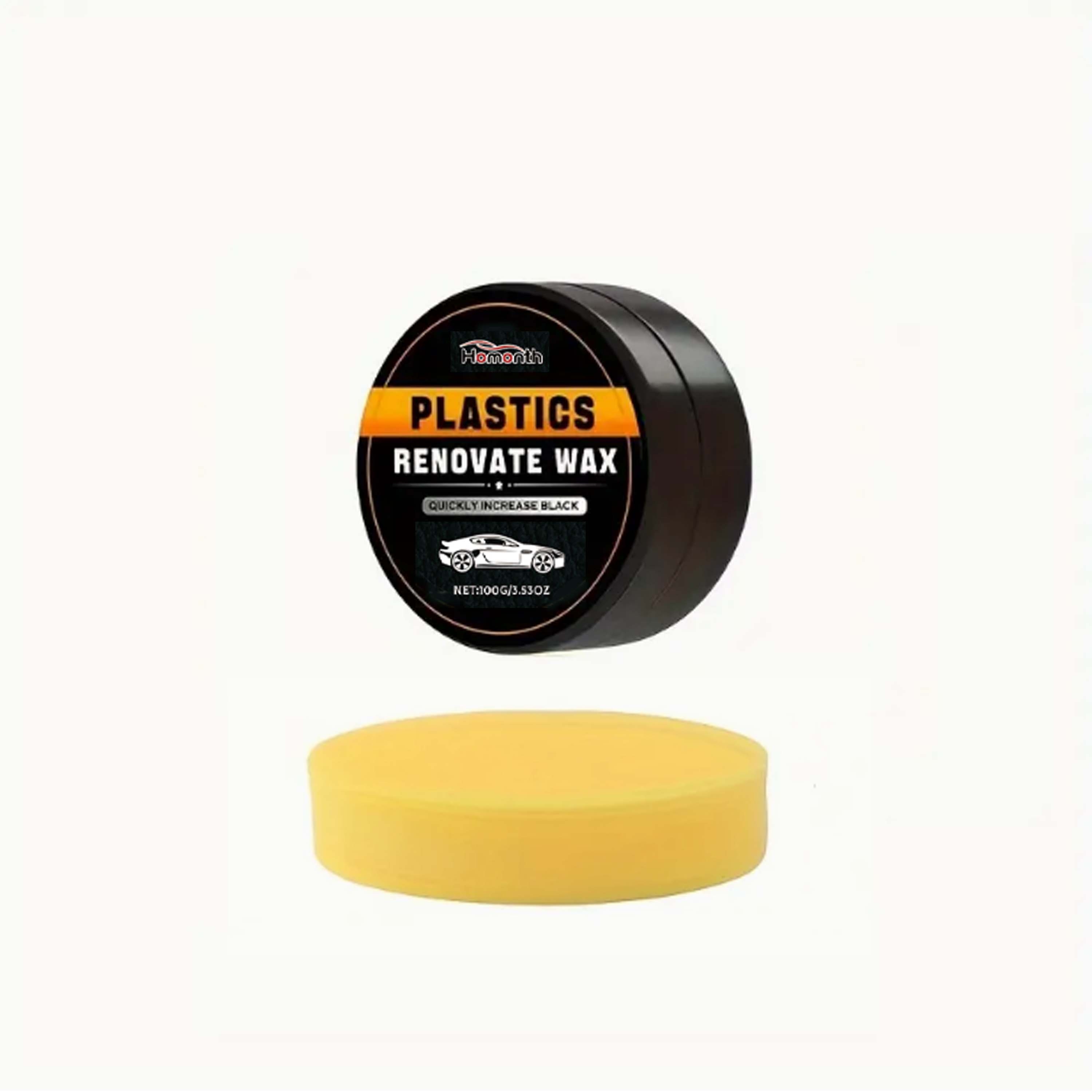 Automotive plastic parts renovator - tire light brightener - black interior light repair scratches crystal coating dashboard wax maintainer