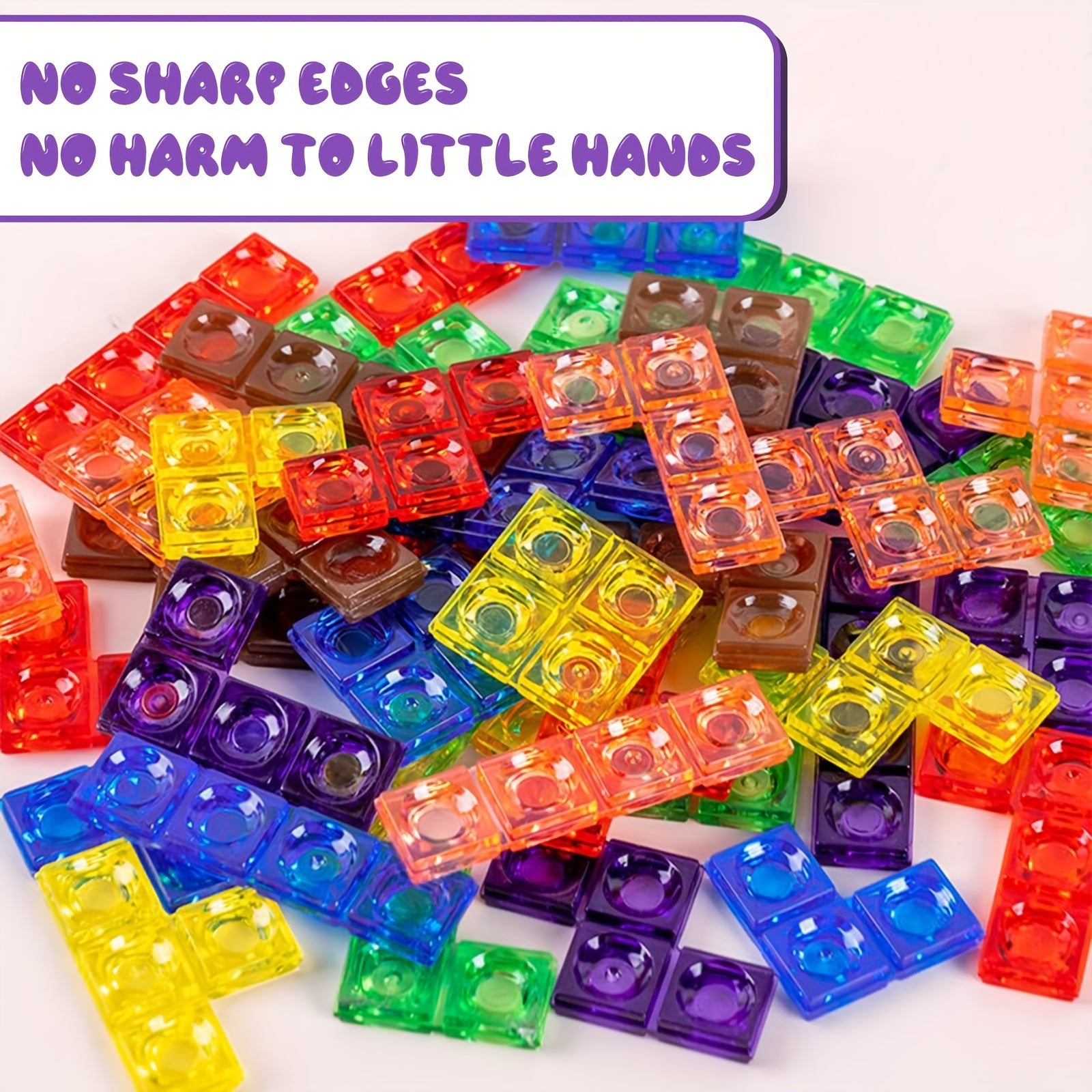 Wooden Blocks Puzzle Brain Teasers Toy, Intelligent Colorful 3D Plastic Blocks Game With Vertical Wood Frame Game Board, Tangram Educational Toys Gift For Kids Age 3+